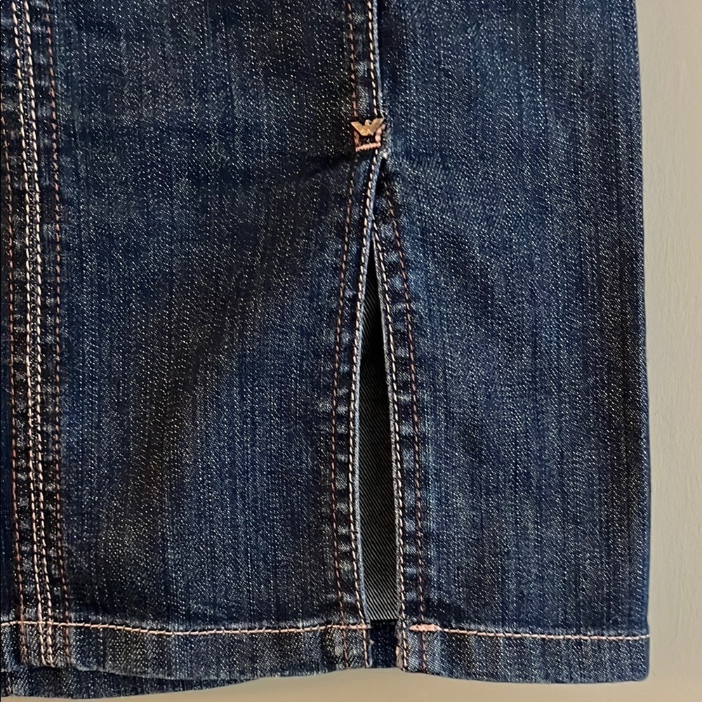 ARMANI JEANS Blue Denim Pencil Mini Skirt size small - Picture 4 of 13